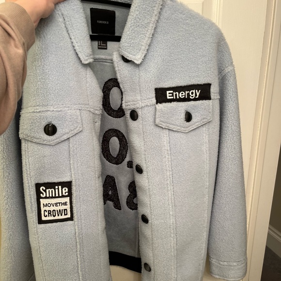 Blue Sherpa Jacket size small - Picture 1 of 3